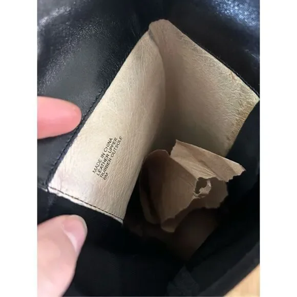 Michael Kors knee-high leather boots size small stretchy back - Picture 5 of 8